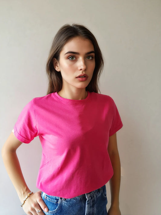 T-shirt FUCSIA donna